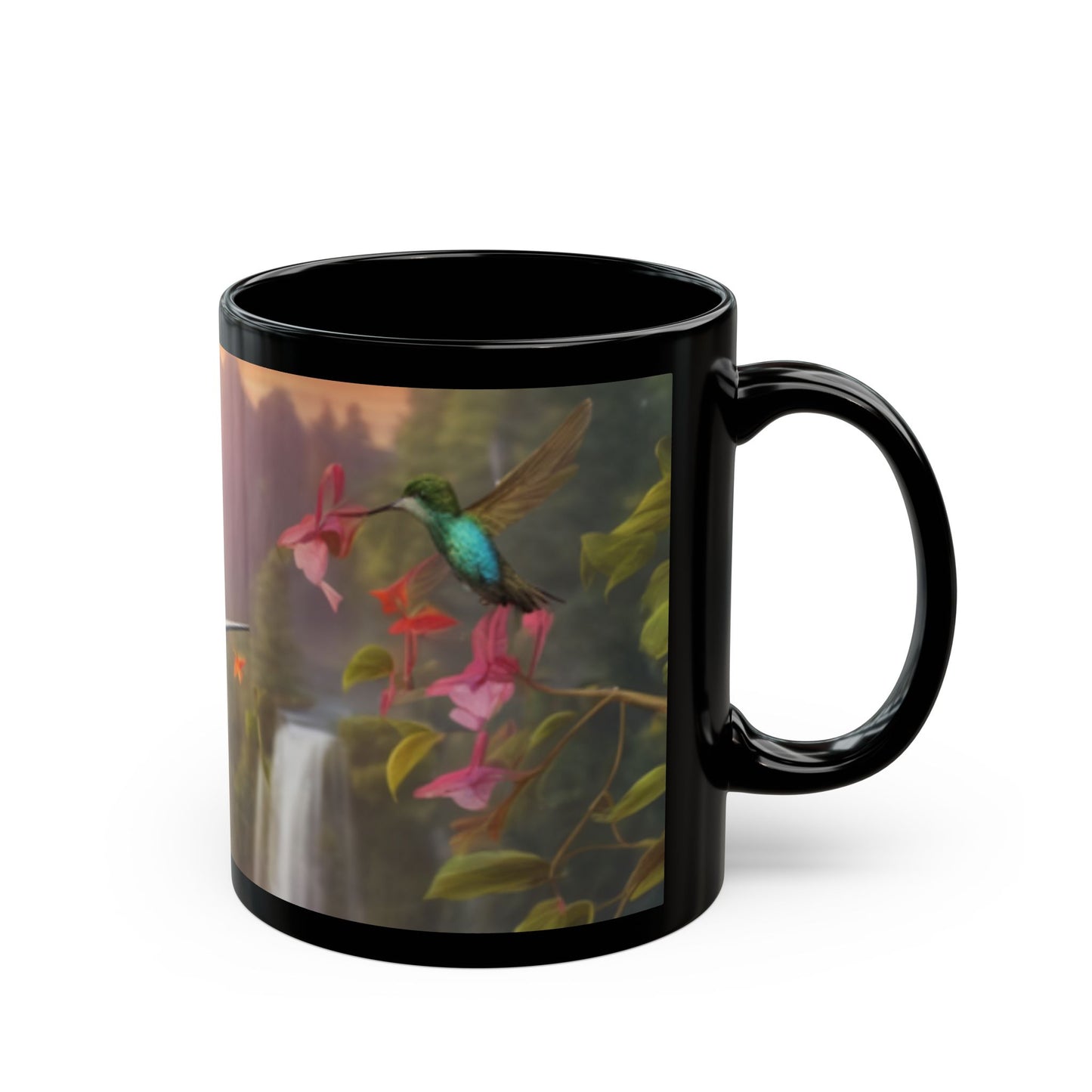 Gorgeous Hummingbird with mountain background