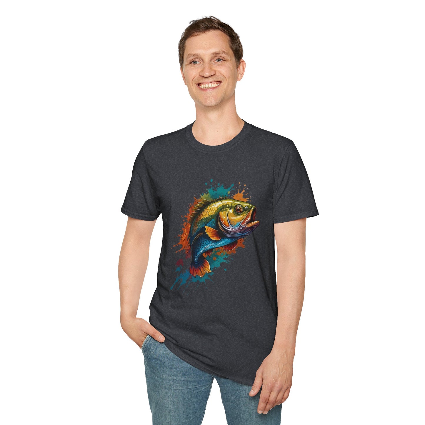 Colorful Bass Unisex T-Shirt with Gold Tone Detail