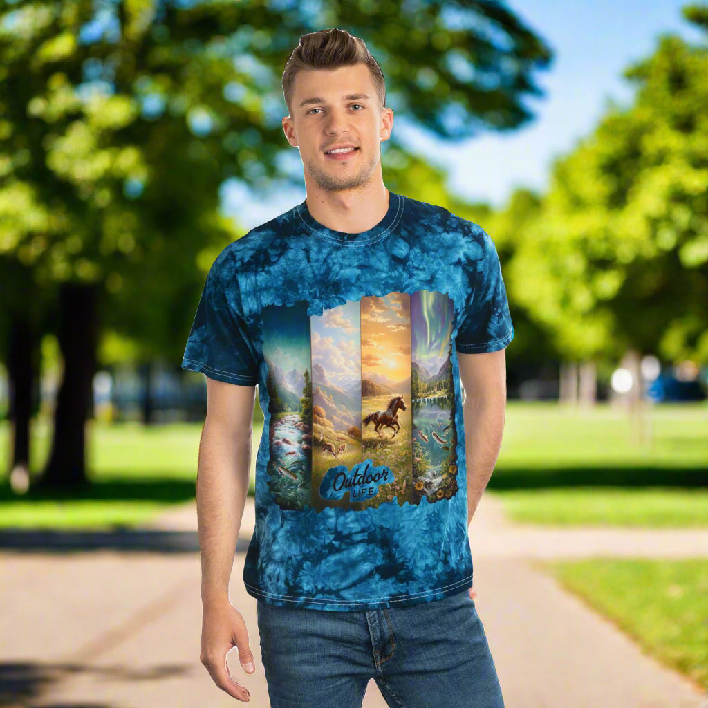 "Outdoor Life" Tie-Dye Tee Shirt