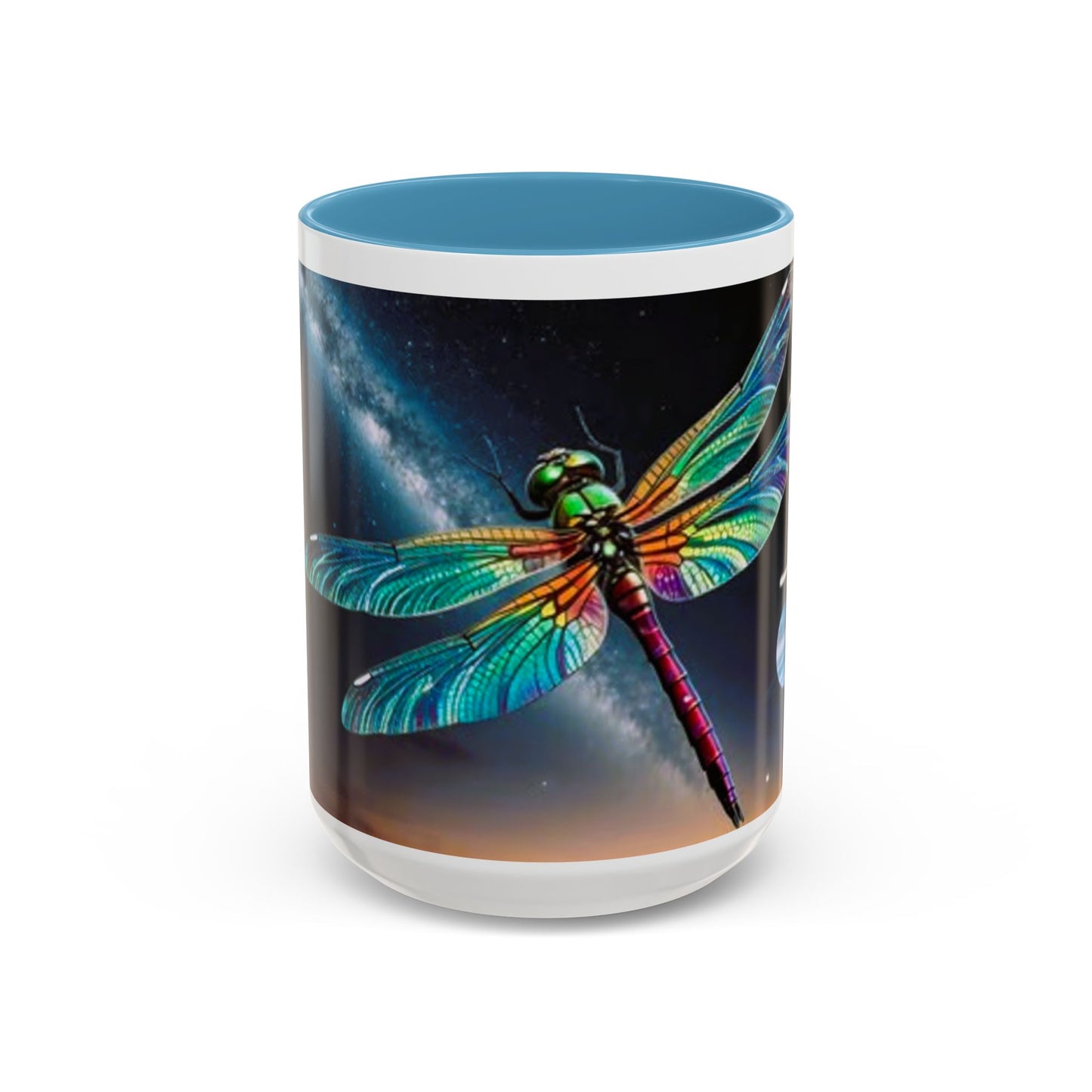 Mug - Beautiful dragonfly with  Accent Coffee Mug (15oz)
