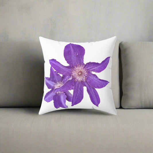 Purple Clematis Pillow