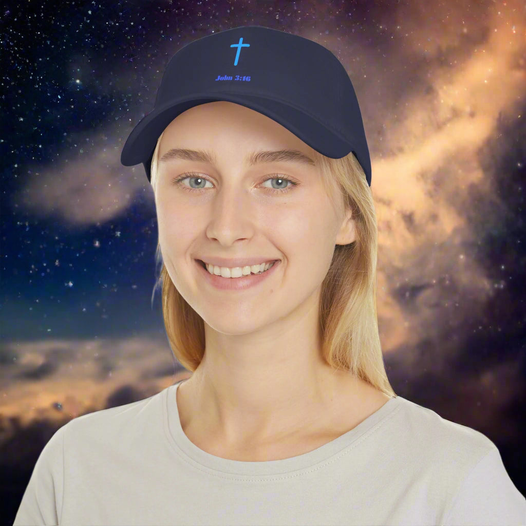 Cap with Cross and 'John 3:16'