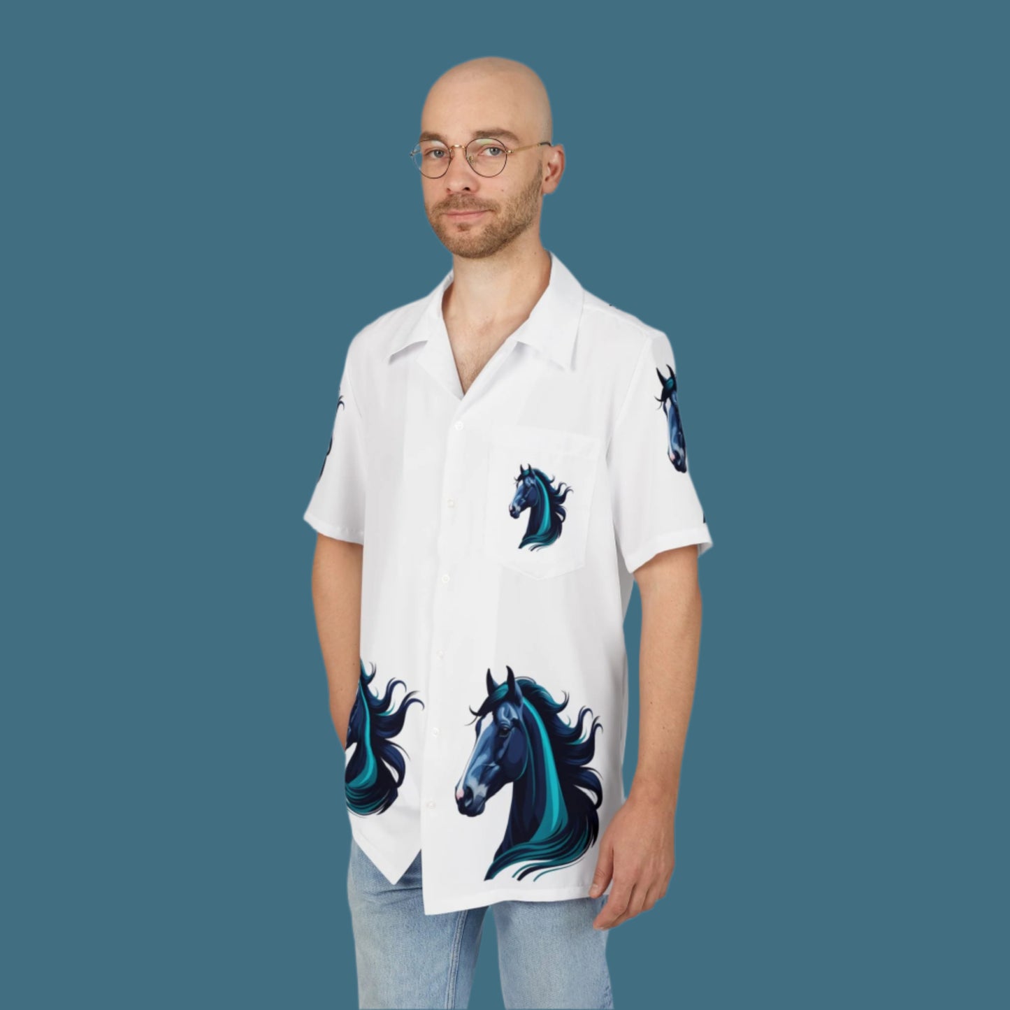 Horse Lovers casual shirt Gift for Dad, Husband, Grandpa