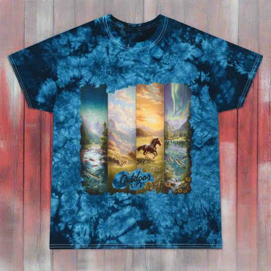 "Outdoor Life" Tie-Dye Tee Shirt