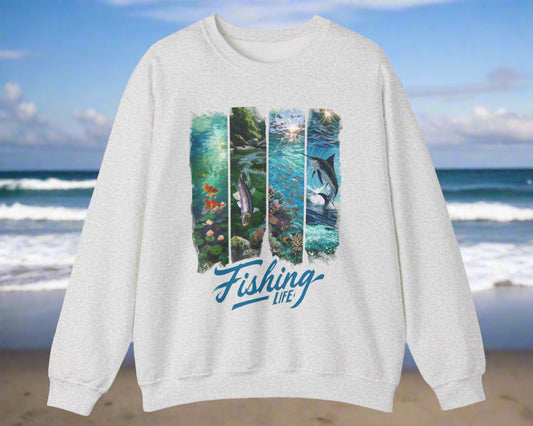 "Fishing Life" Sweatshirt - Unisex