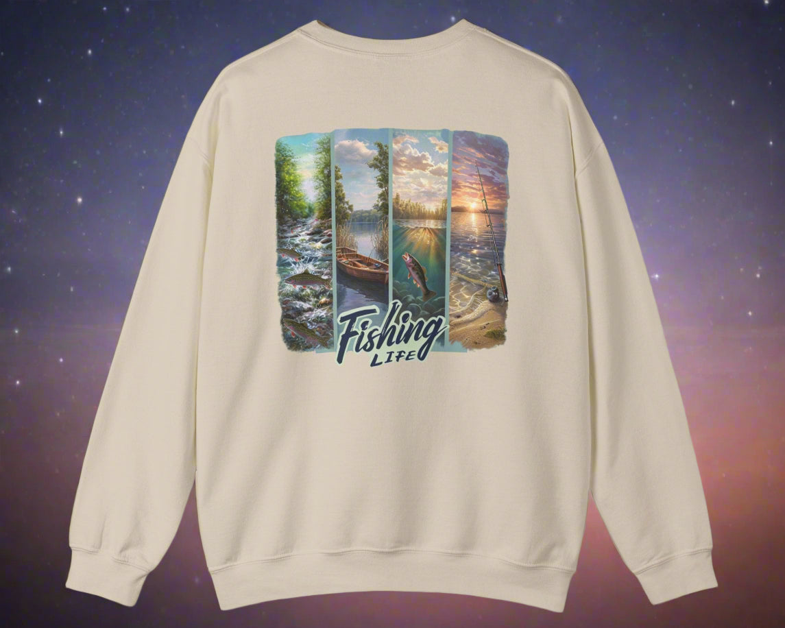 "Fishing Life" Crewneck Sweatshirt