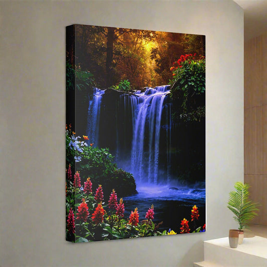 Brilliant Waterfall design on Stretched Canvas