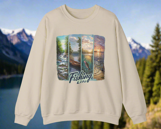 "Fishing Life" Crewneck Sweatshirt