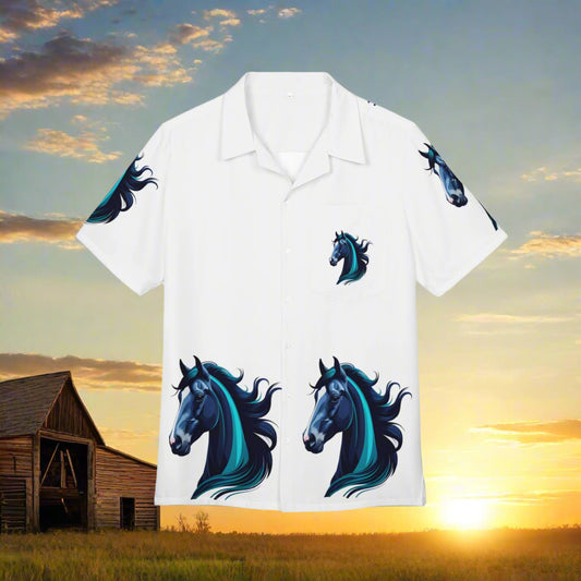 Horse Lovers casual shirt Gift for Dad, Husband, Grandpa