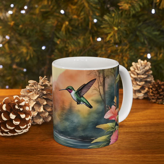 Hummingbird design with Waterfall