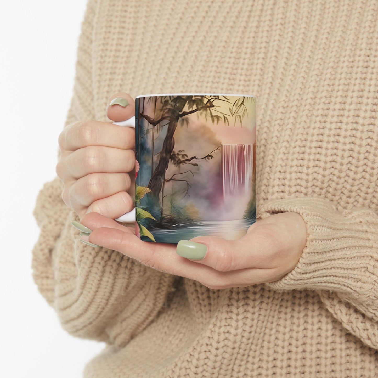 Hummingbird design with Waterfall