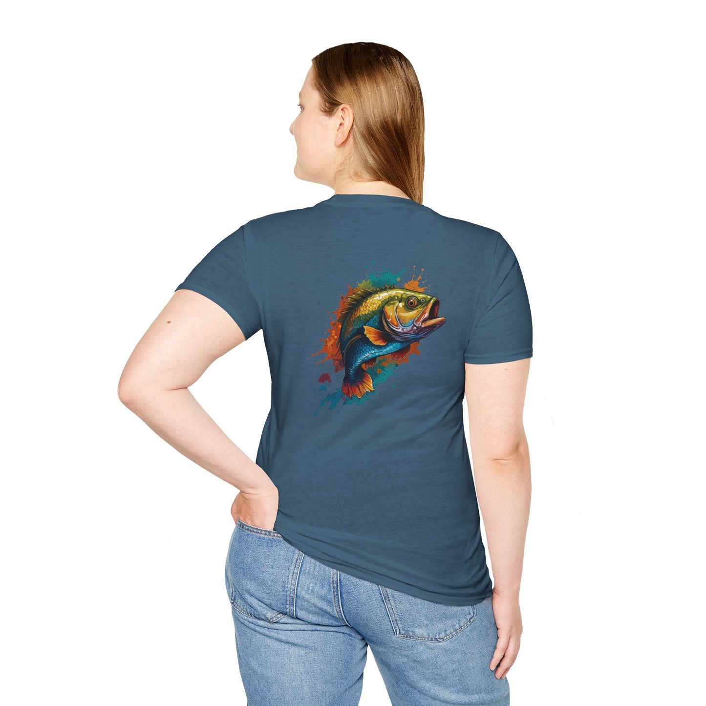 Colorful Bass Unisex T-Shirt with Gold Tone Detail