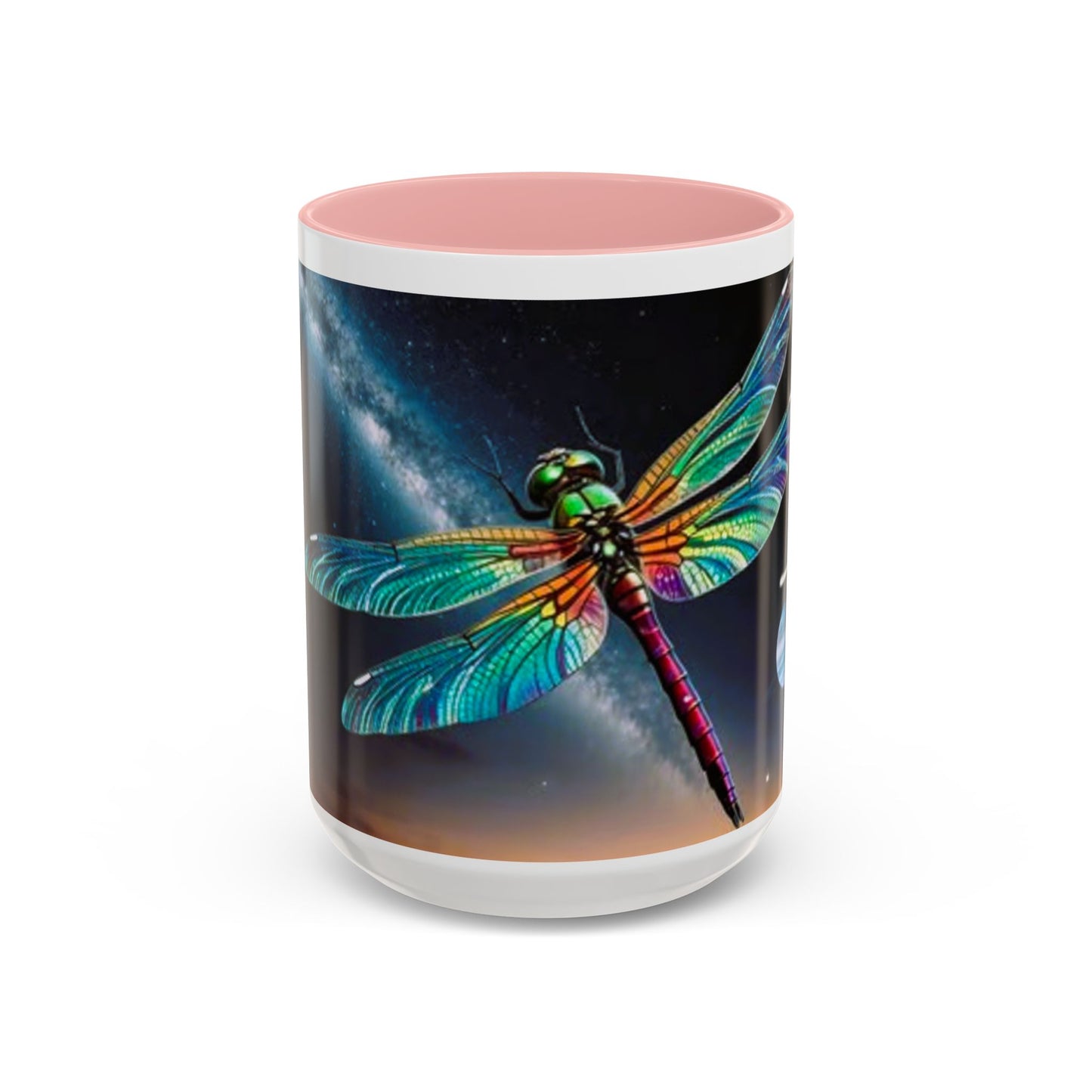 Mug - Beautiful dragonfly with  Accent Coffee Mug (15oz)