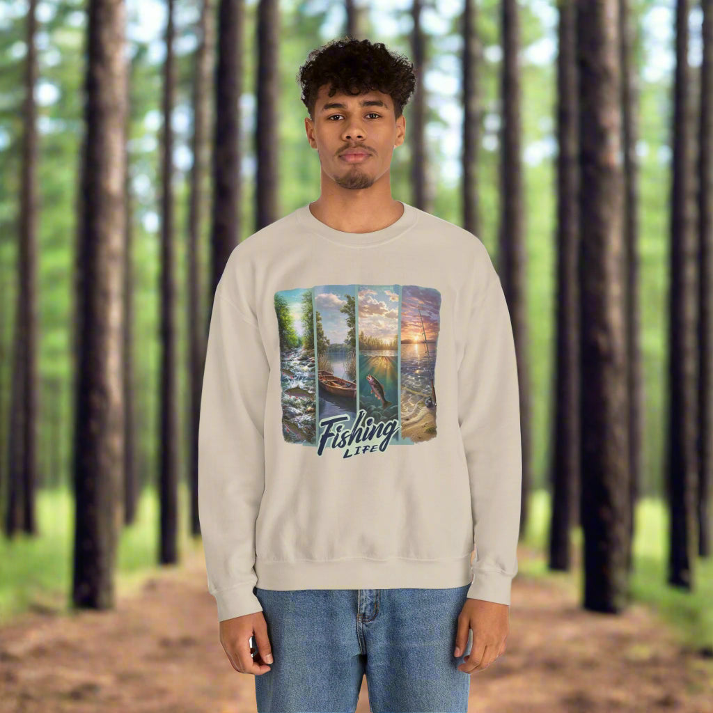 "Fishing Life" Crewneck Sweatshirt