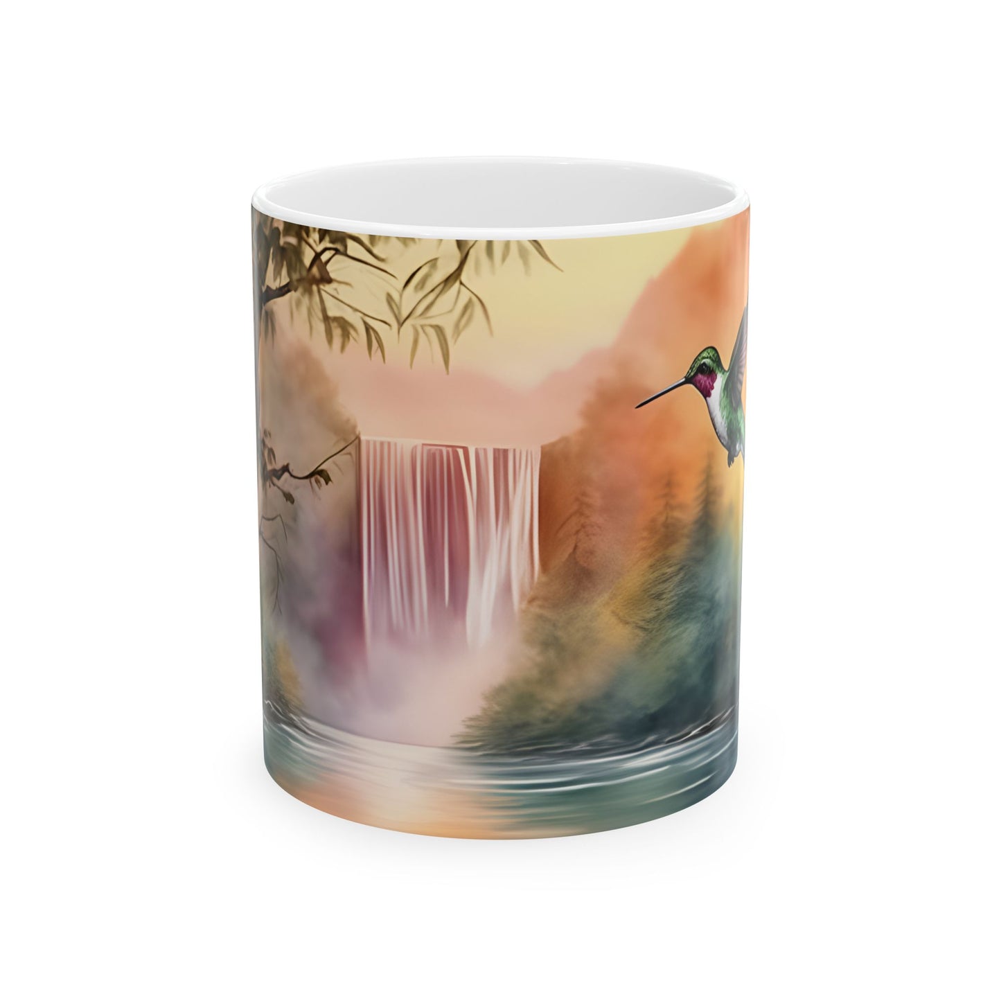 Hummingbird design with Waterfall