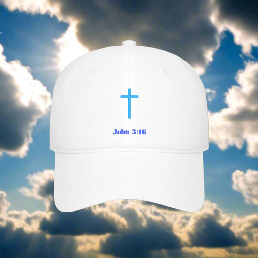 Cap with Cross and 'John 3:16'
