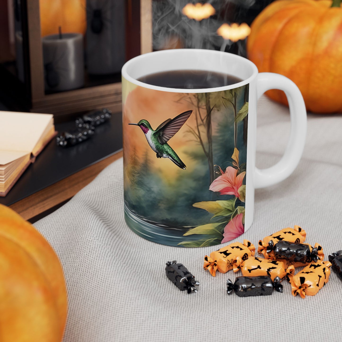 Hummingbird design with Waterfall