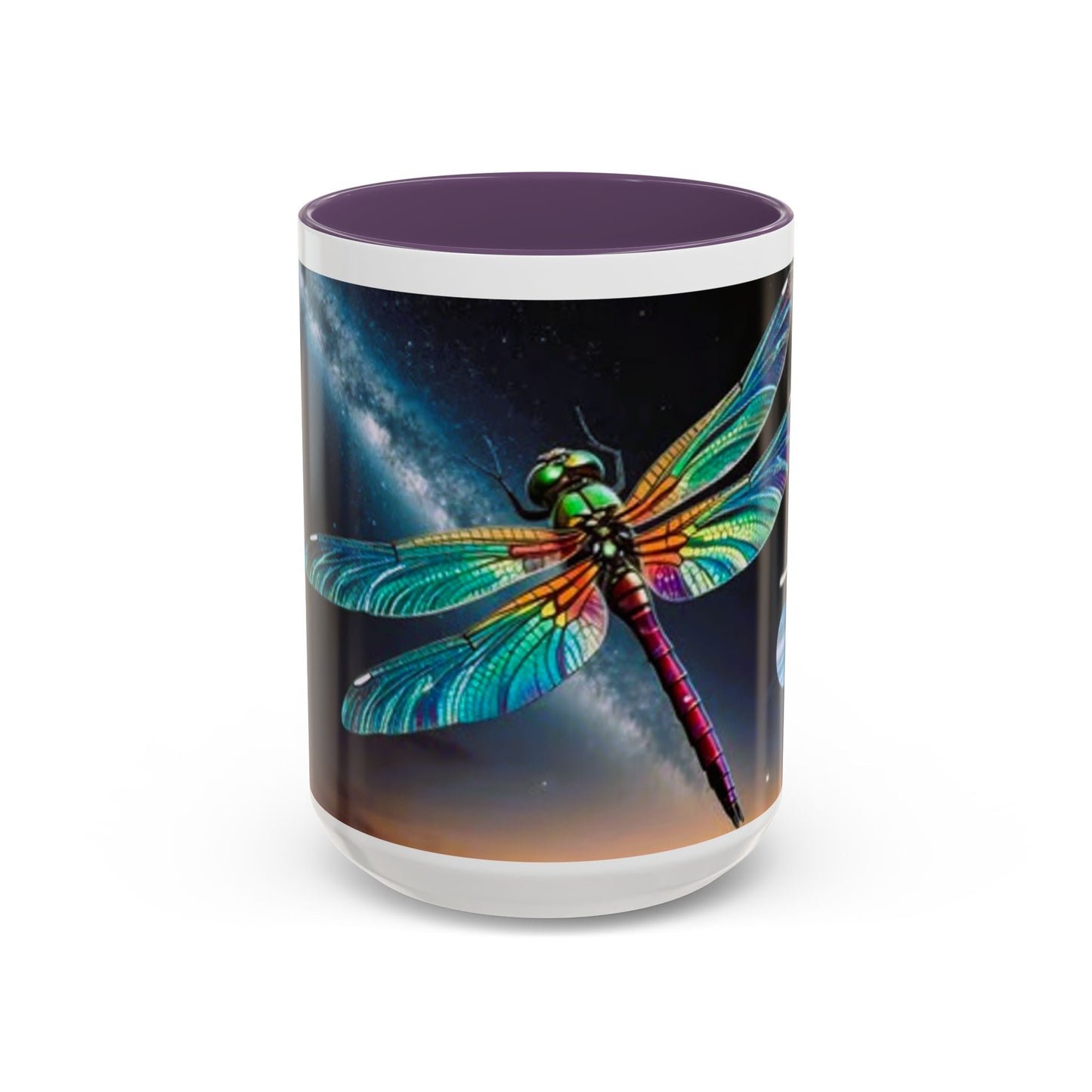 Mug - Beautiful dragonfly with  Accent Coffee Mug (15oz)