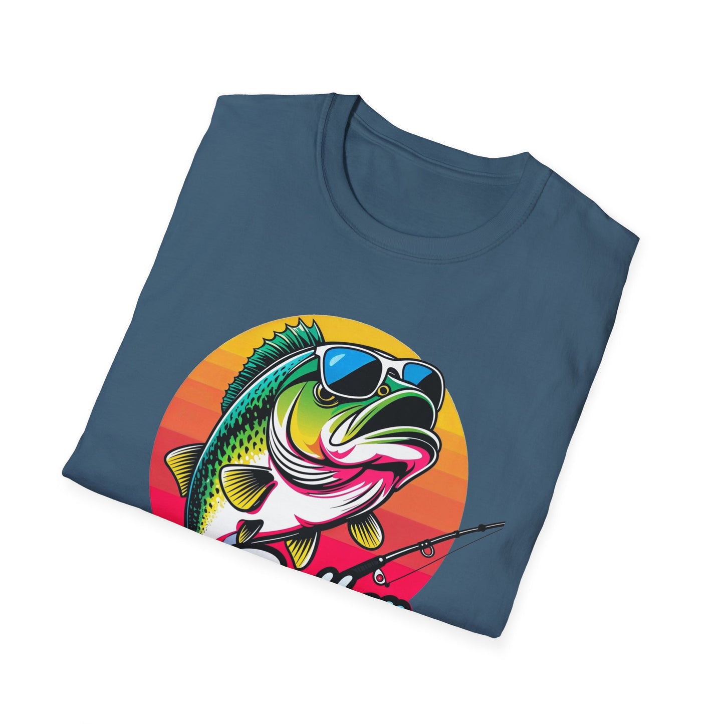 T-Shirt " Id Rather Be Fishing", Funny fishing shirt with Bass, father's day gift, great for fishermen