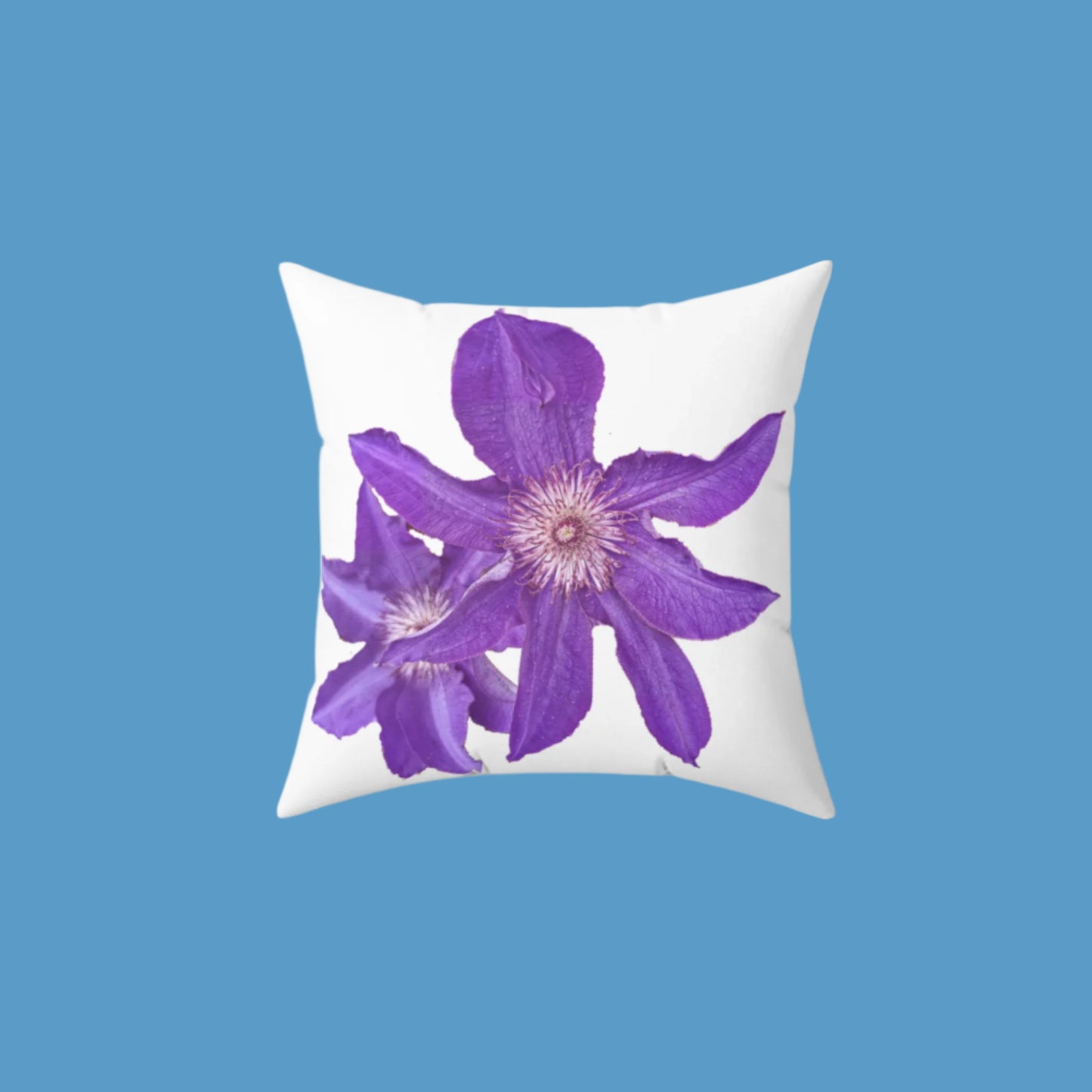 Purple Clematis Pillow