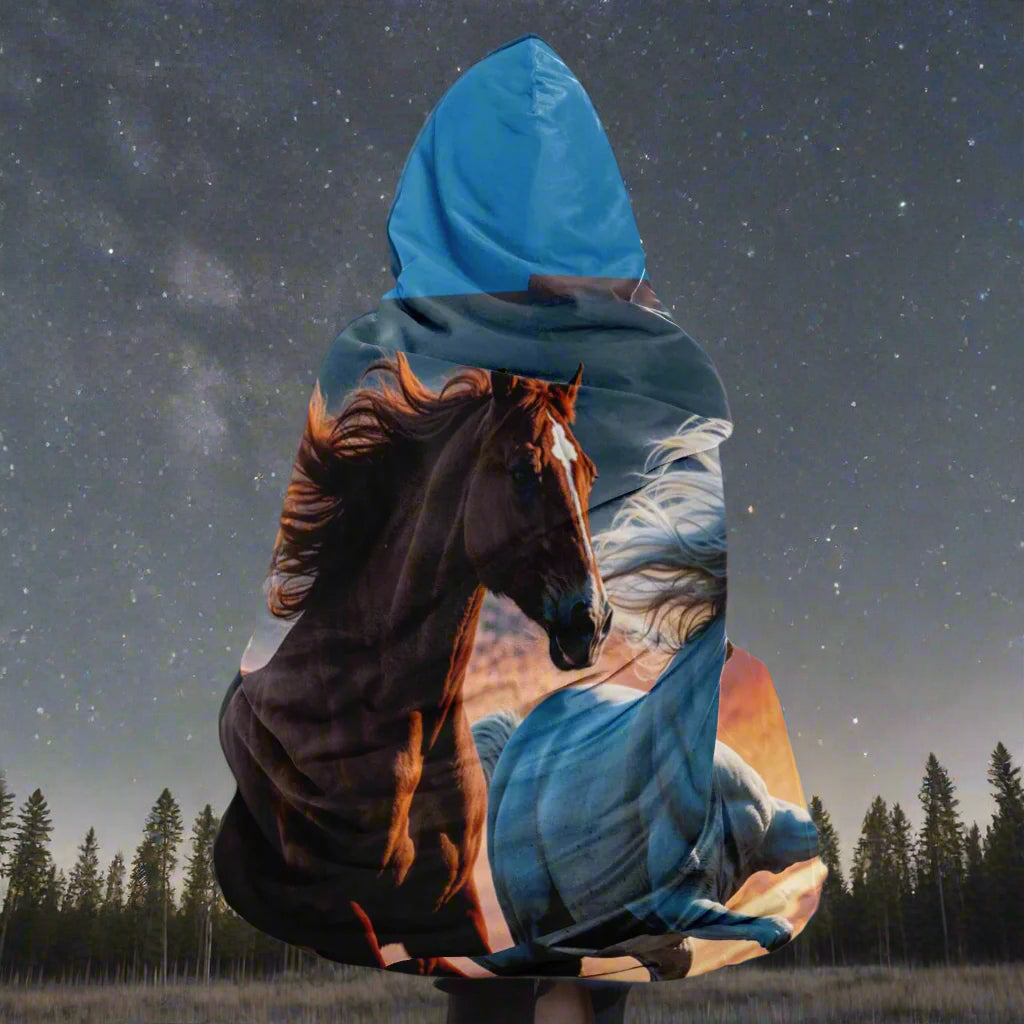A Hooded Blanket With "They Will Run and not Grow Weary"