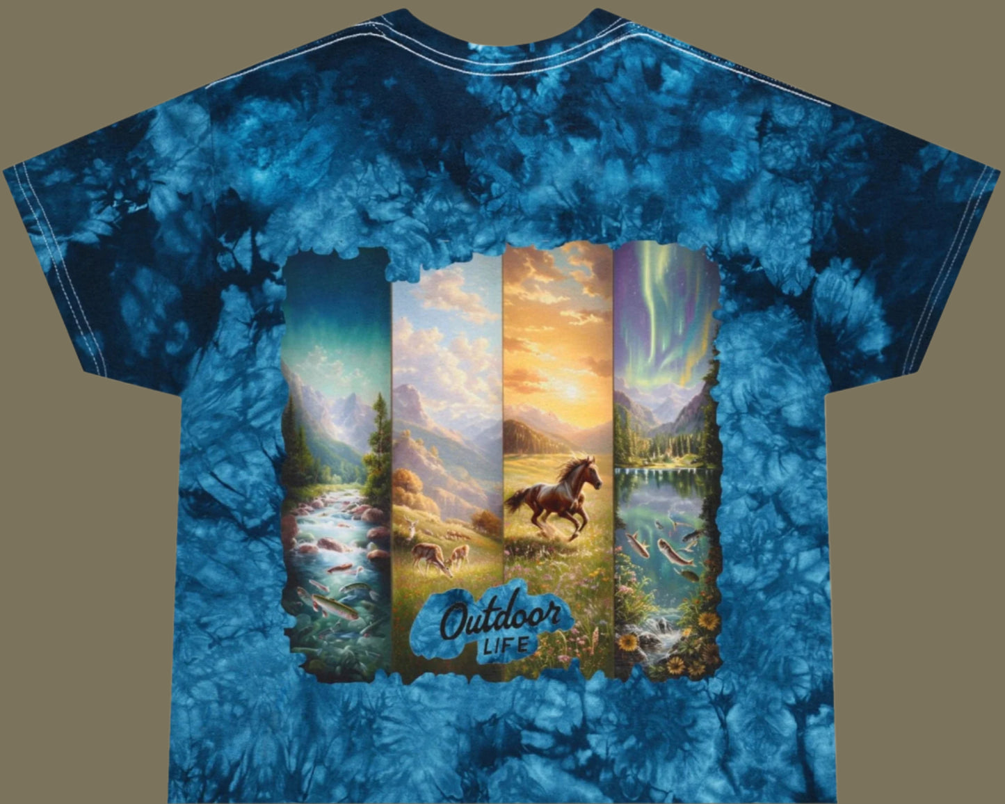 "Outdoor Life" Tie-Dye Tee Shirt