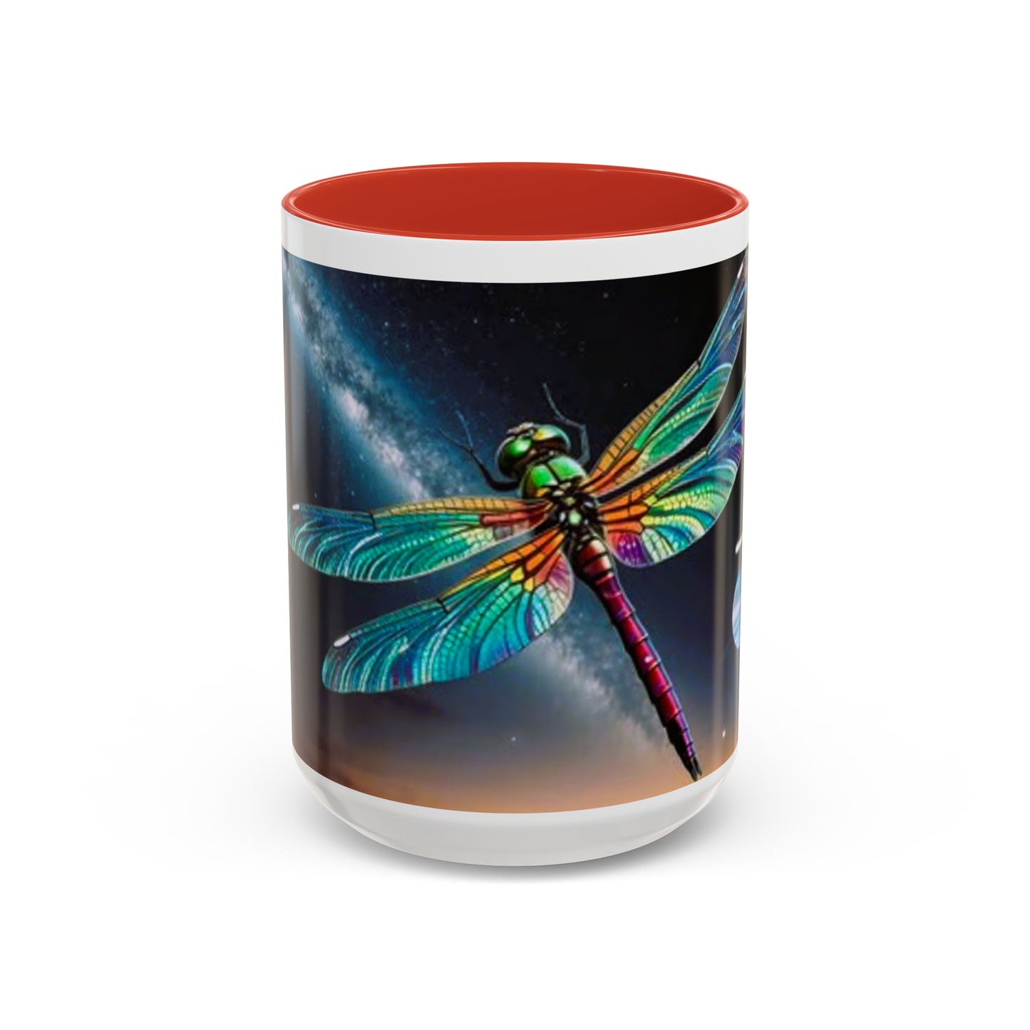 Mug - Beautiful dragonfly with  Accent Coffee Mug (15oz)