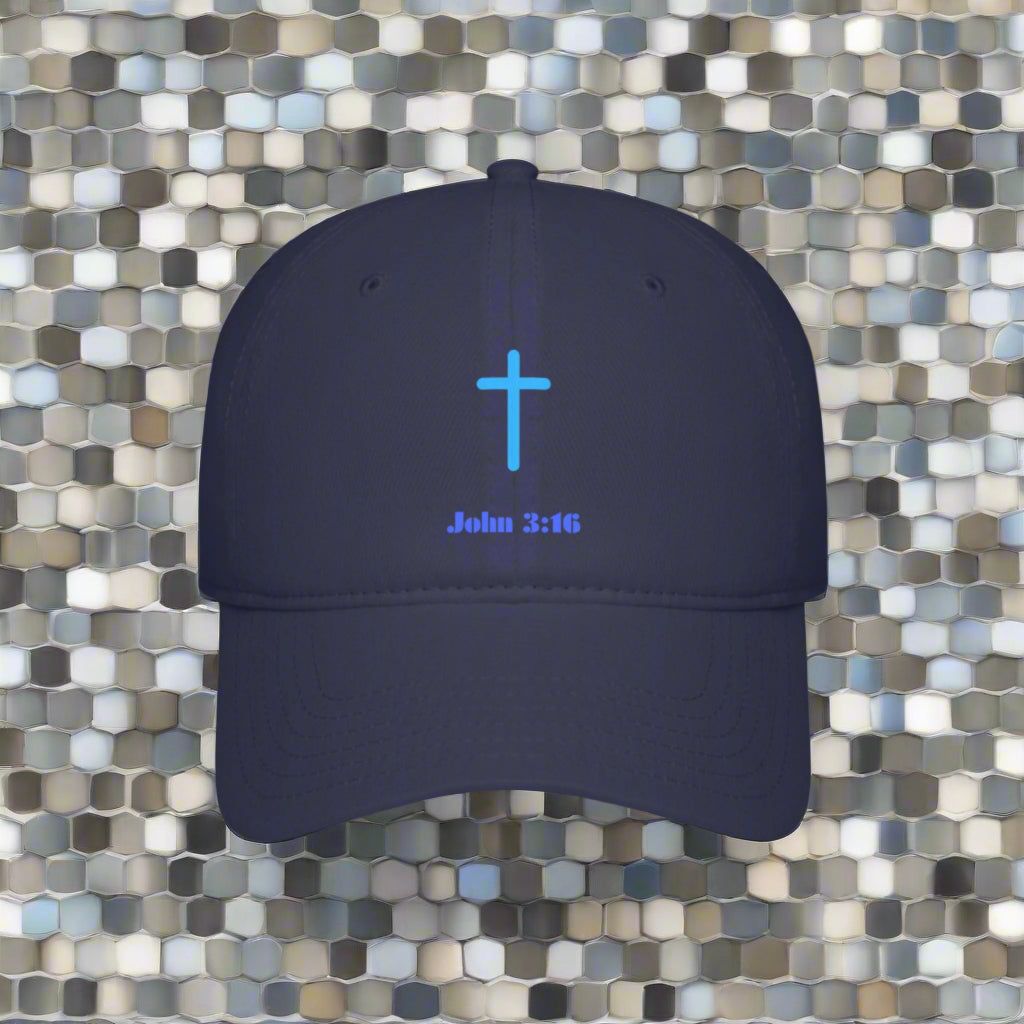 Cap with Cross and 'John 3:16'