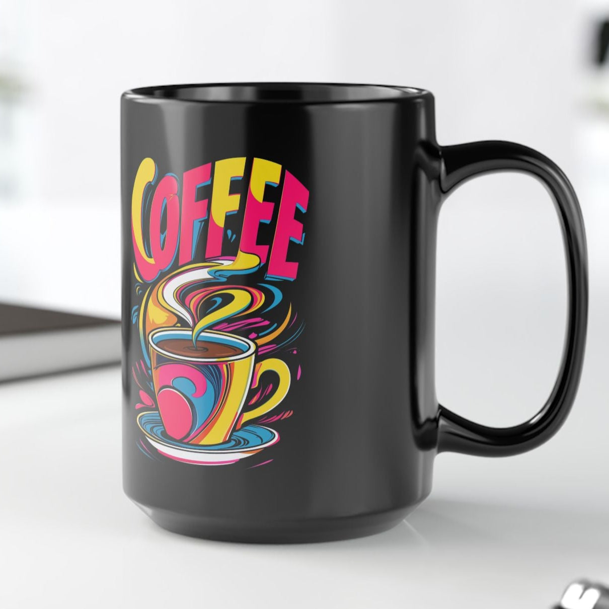 Coffee Mug - Bright Colors 'Coffee' Design